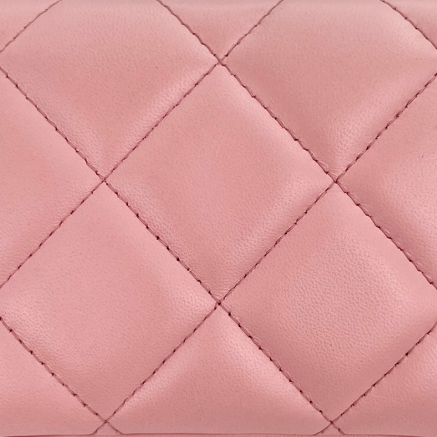 Chanel Quilted Lambskin Vanity Case with Resin & Elegant Chain [Used]