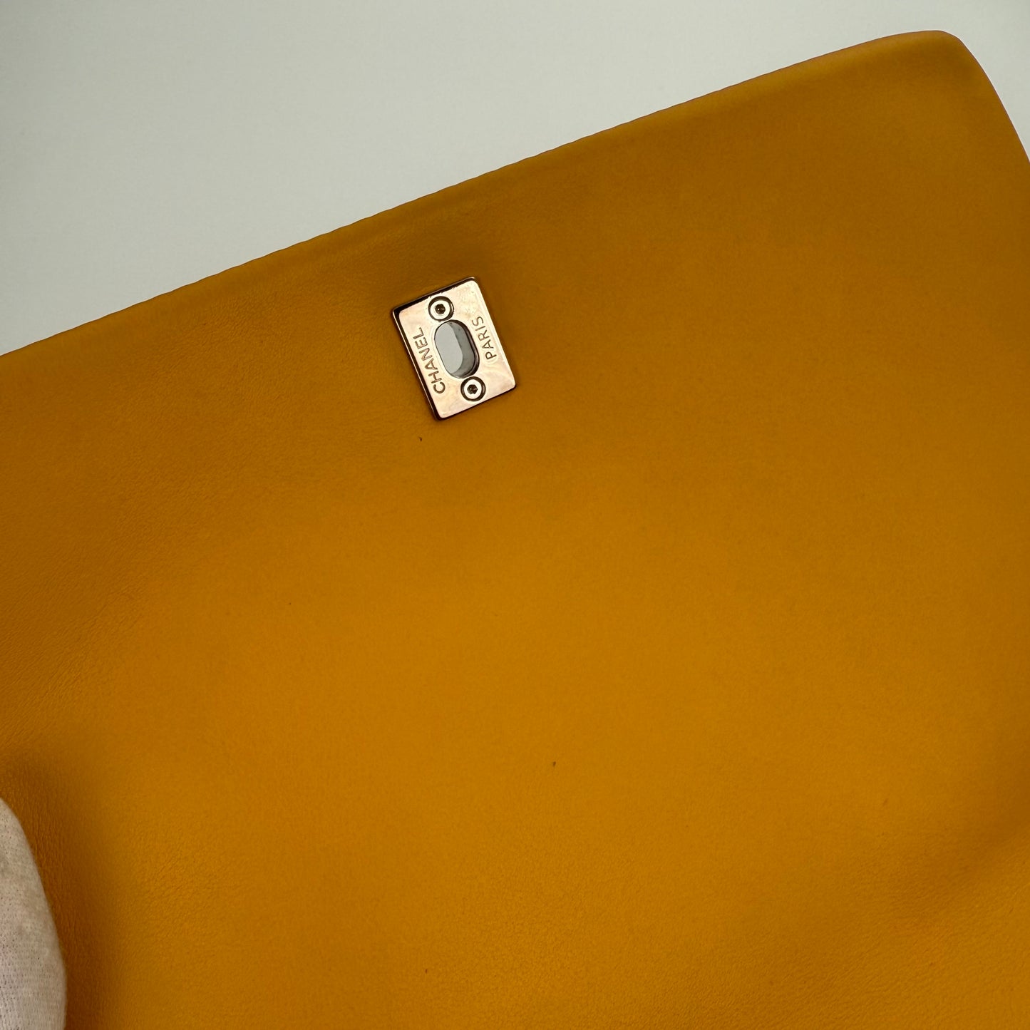 Chanel Yellow Calfskin Leather Flap Bag [Used]
