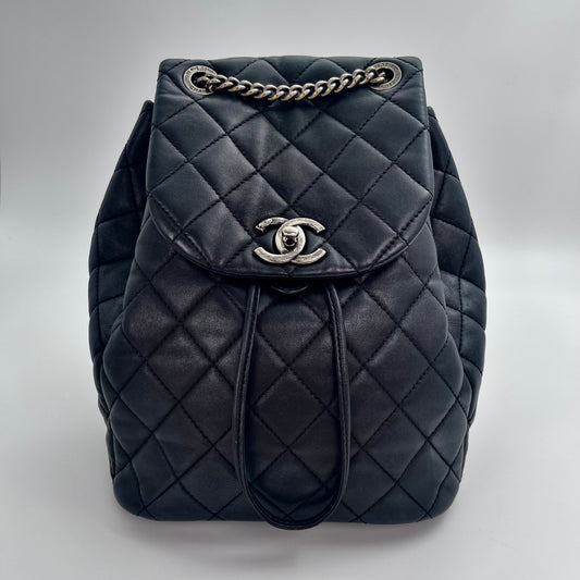 Chanel Daily Supple Quilted Lambskin Backpack – Black [Used]