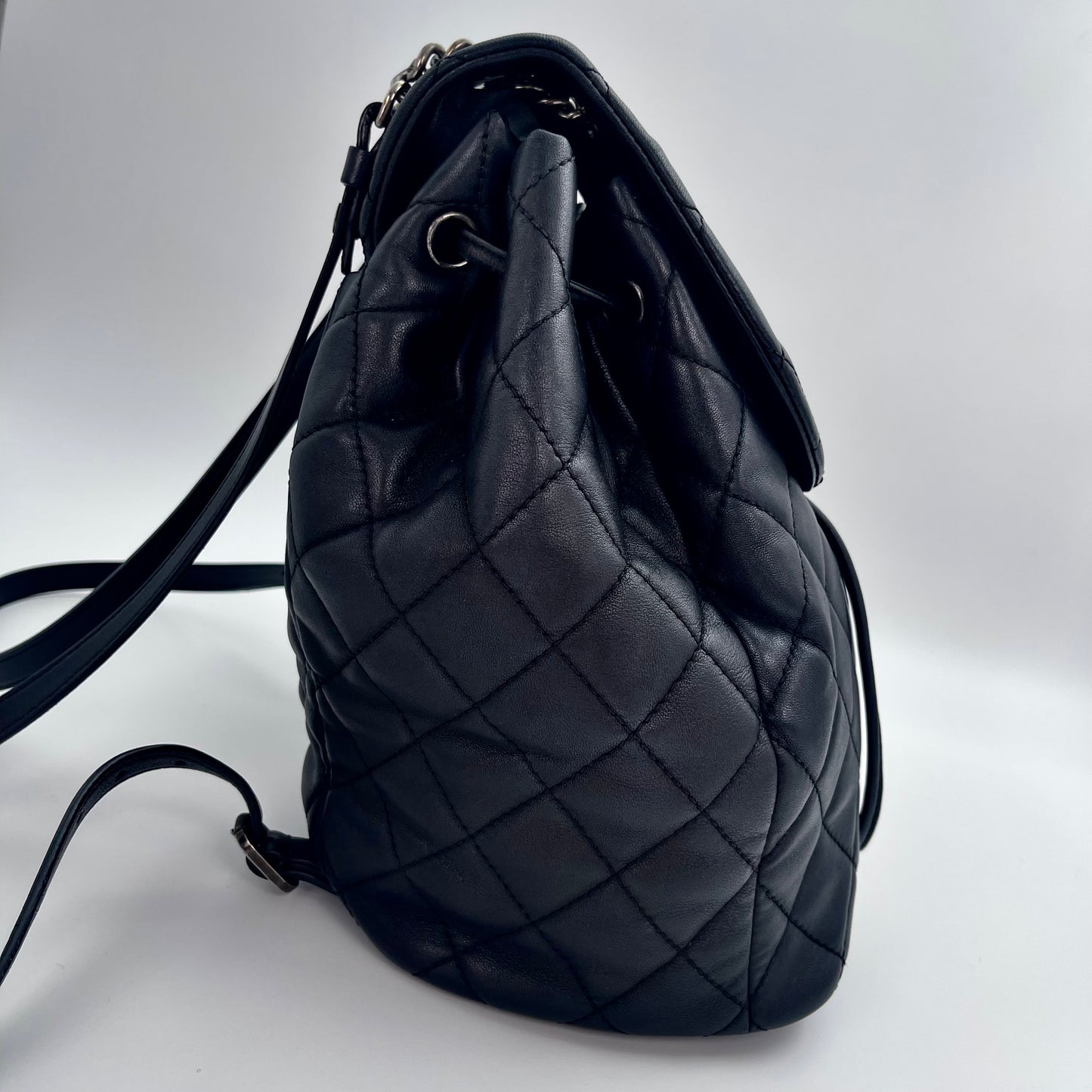 Chanel Daily Supple Quilted Lambskin Backpack – Black [Used]