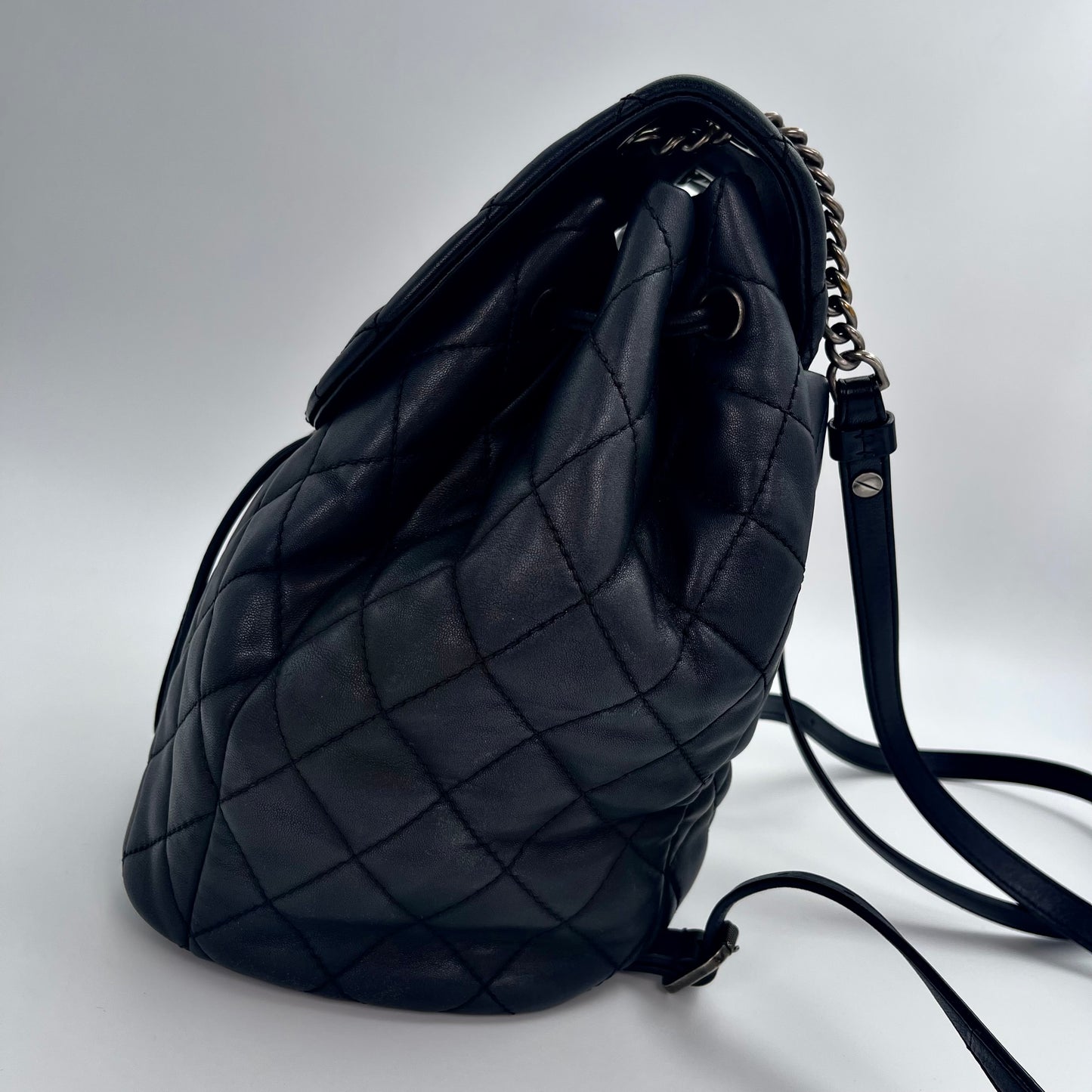 Chanel Daily Supple Quilted Lambskin Backpack – Black [Used]