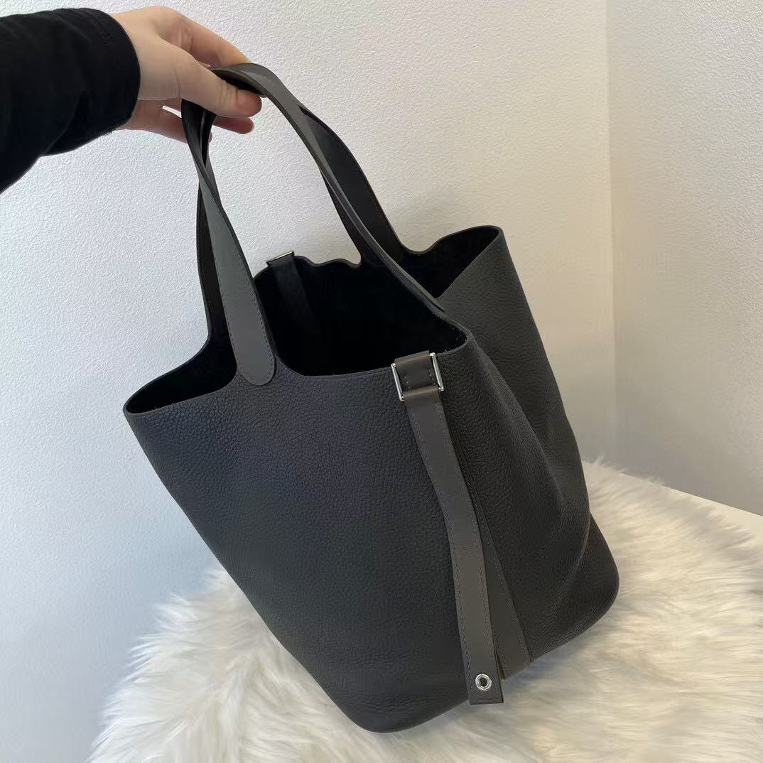 Hermès Picotin Noir grey ToteBag [Used]