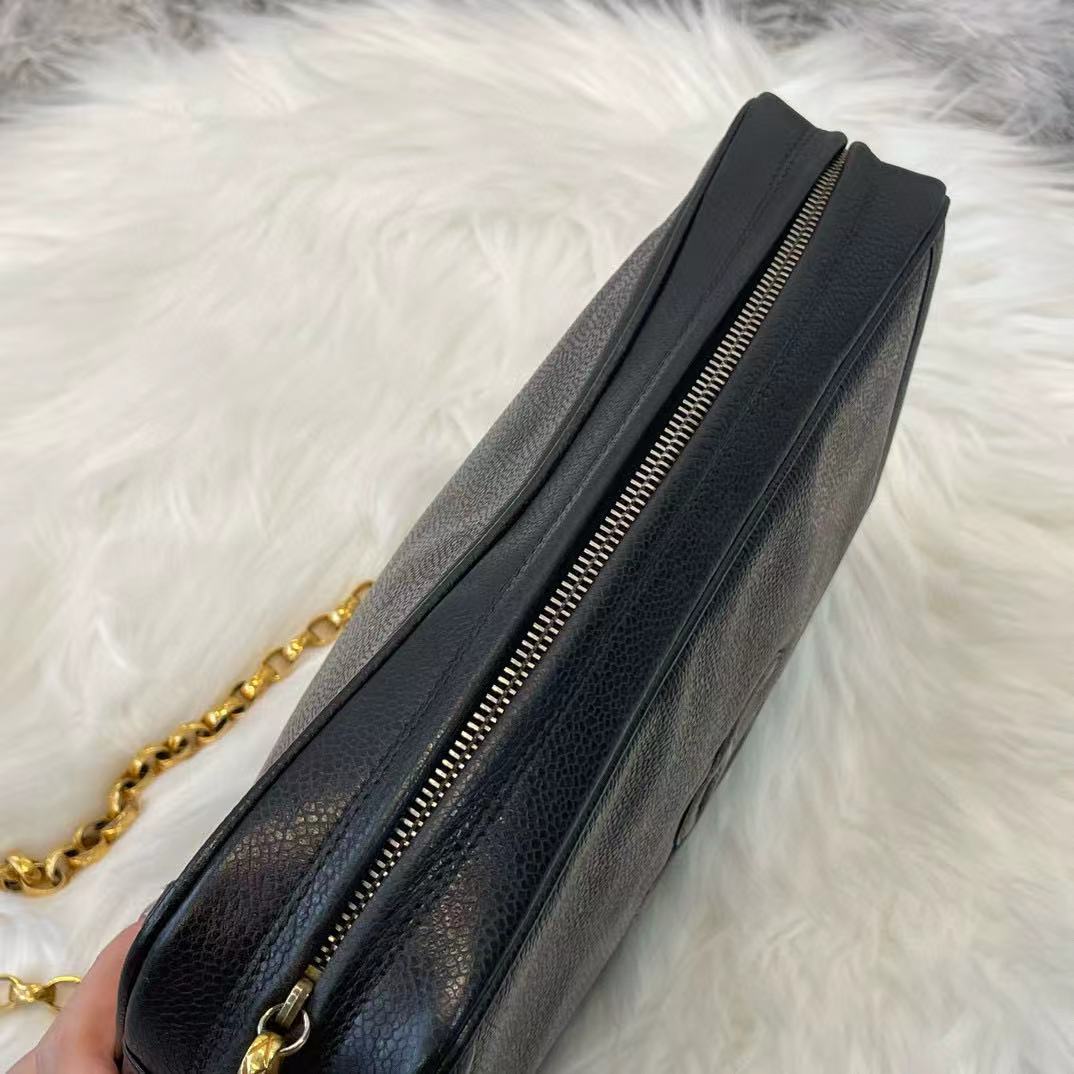 CHANEL Vintage Black Caviar Camera Shoulderbag [Used]