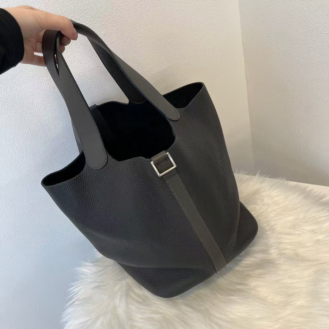 Hermès Picotin Noir grey ToteBag [Used]