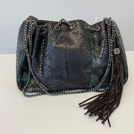 CHANEL Python Chain ShoulderBag [Used]