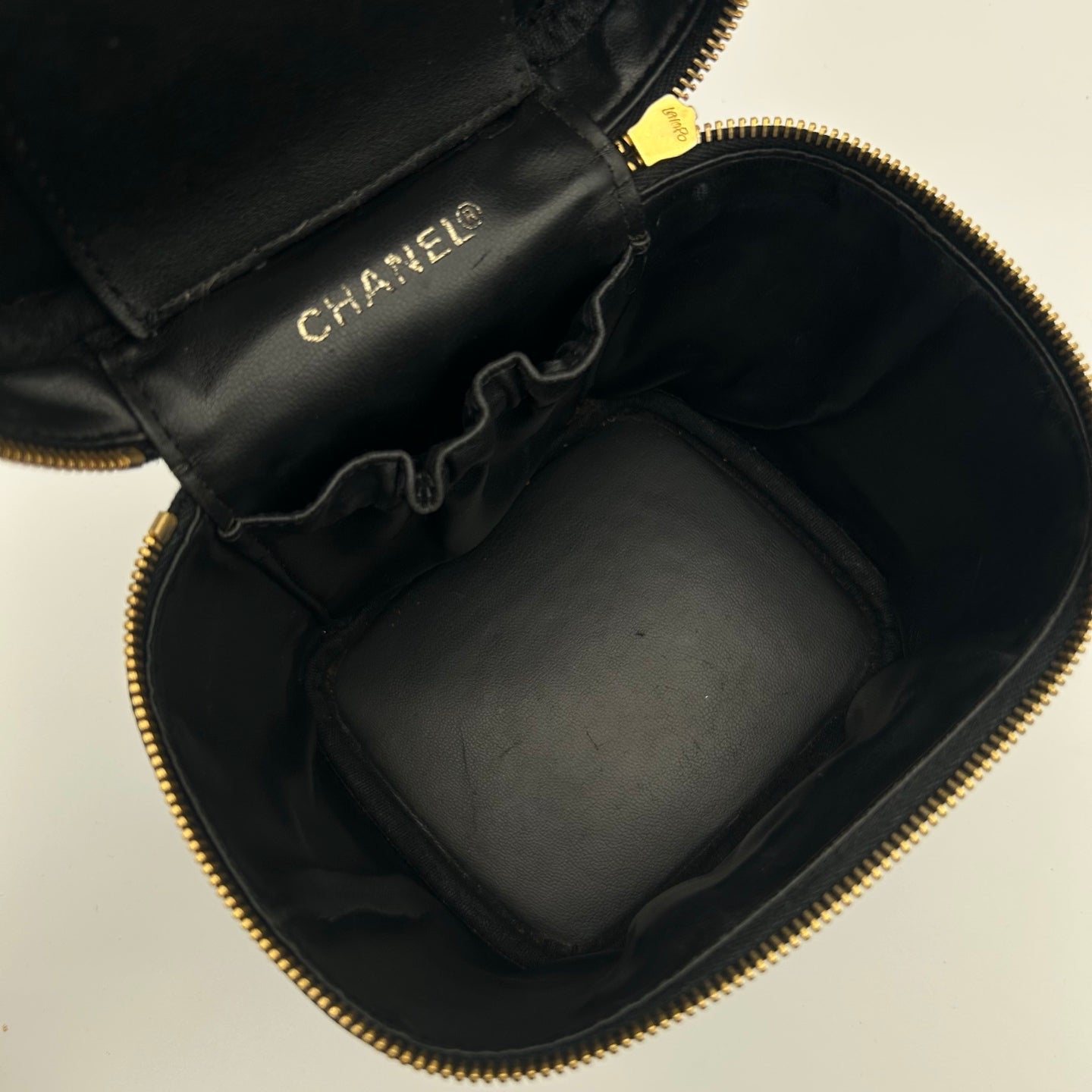 Chanel Handheld Vanity Case Black Caviar / Gold Hardware [Used]