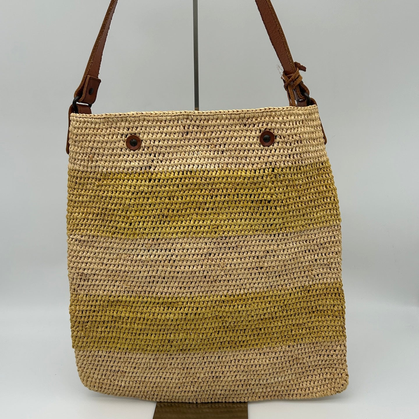 Balenciaga Motocycle Straw Leather Tote Bag [Used]