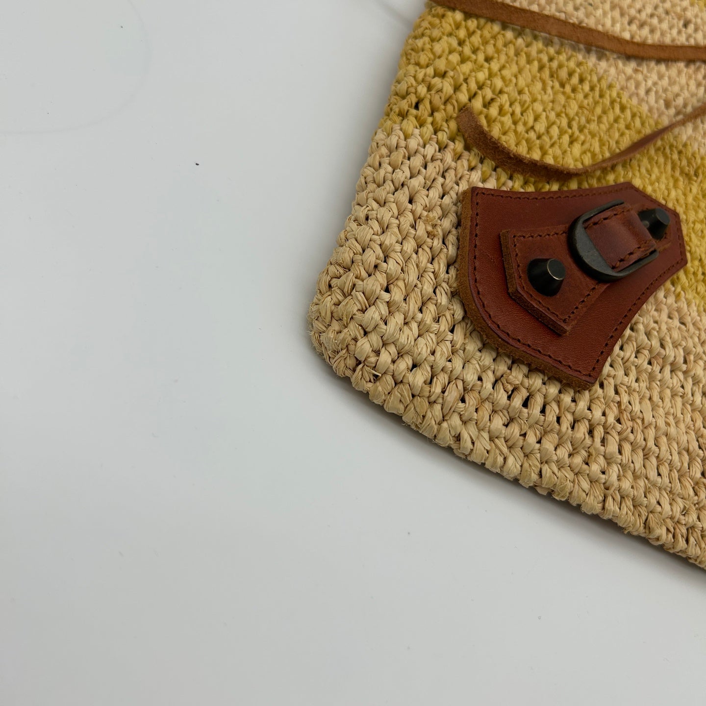 Balenciaga Motocycle Straw Leather Tote Bag [Used]