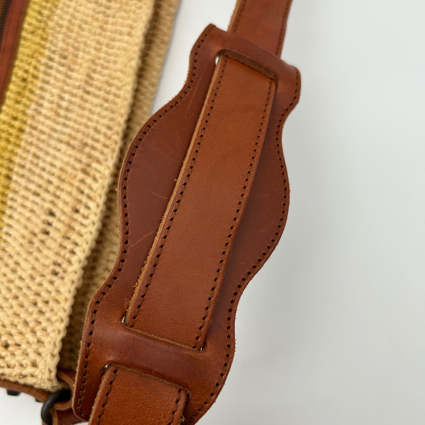 Balenciaga Motocycle Straw Leather Tote Bag [Used]