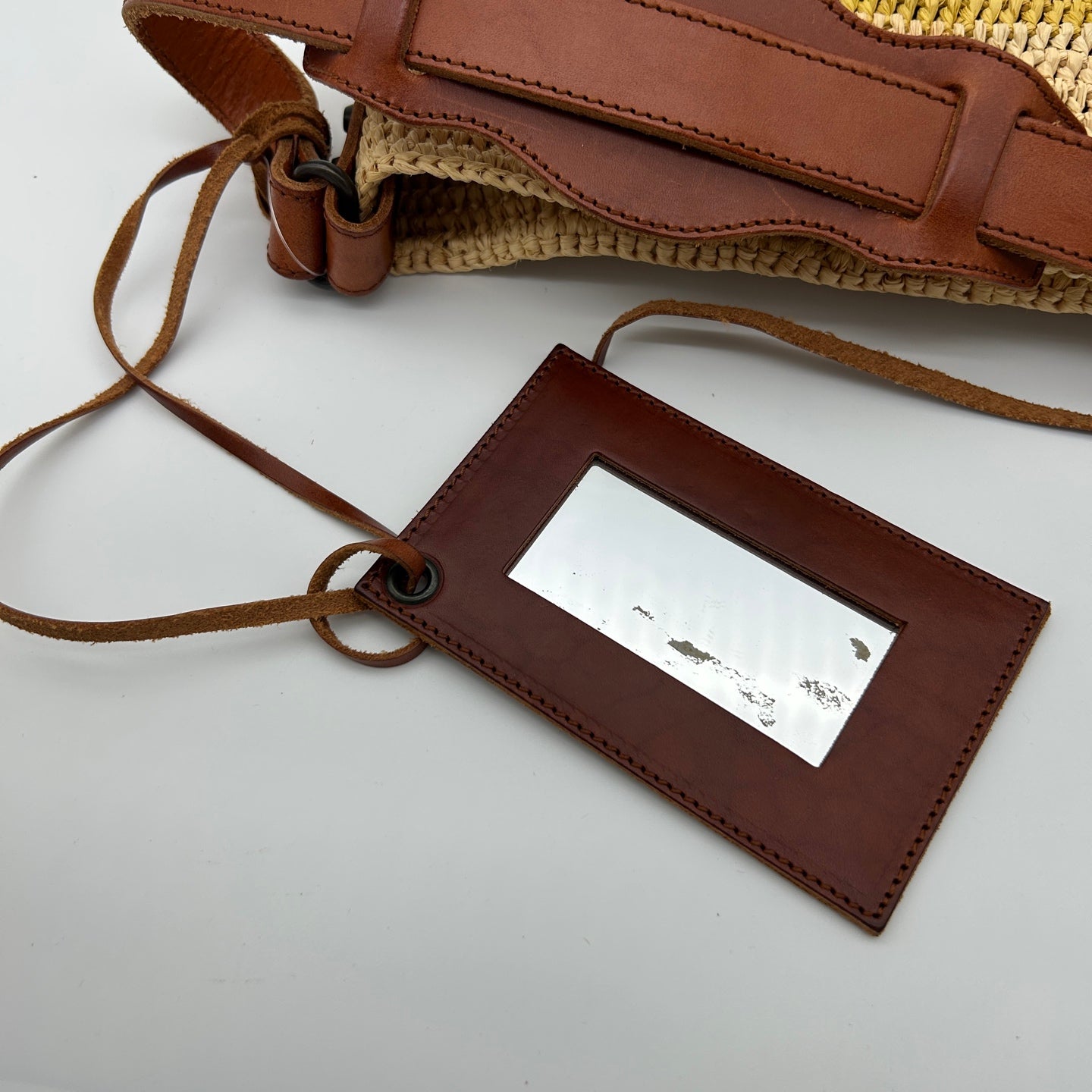 Balenciaga Motocycle Straw Leather Tote Bag [Used]