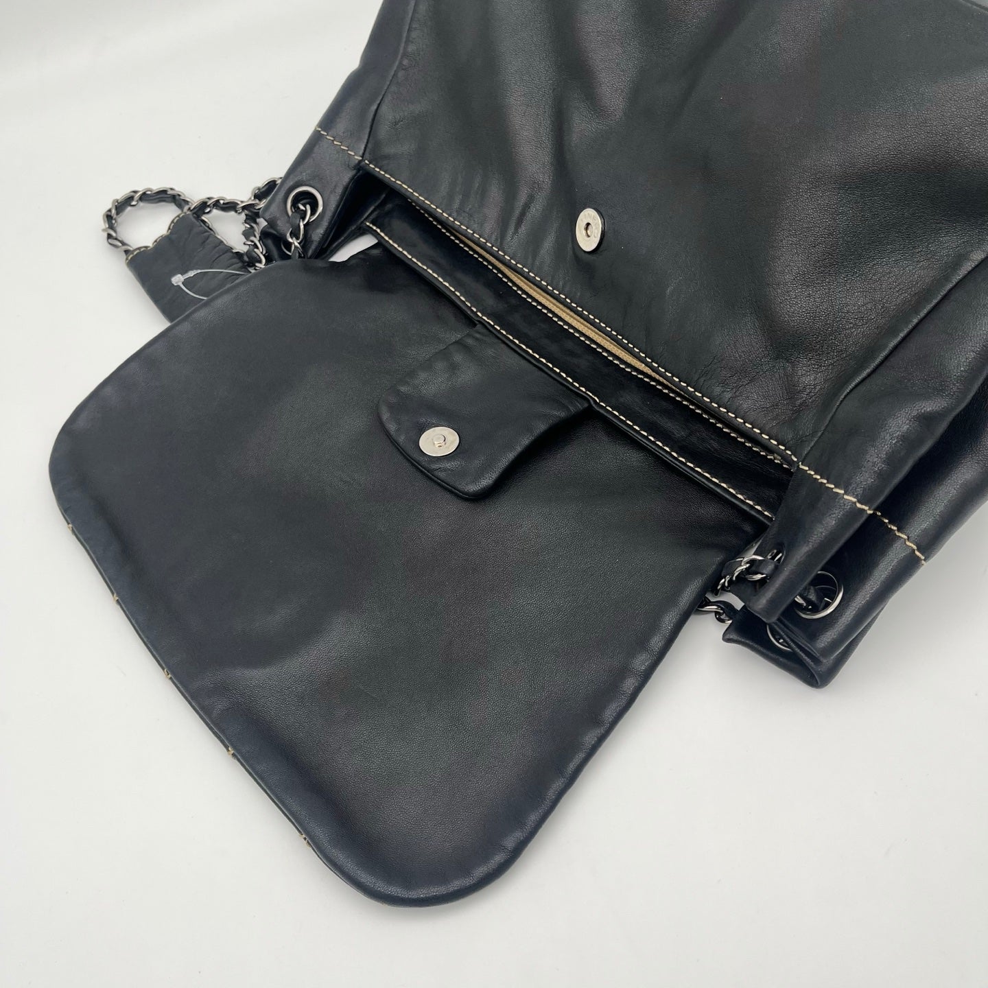 Chanel Black Accordion Wild Stitch Shoulder Bag[Used]