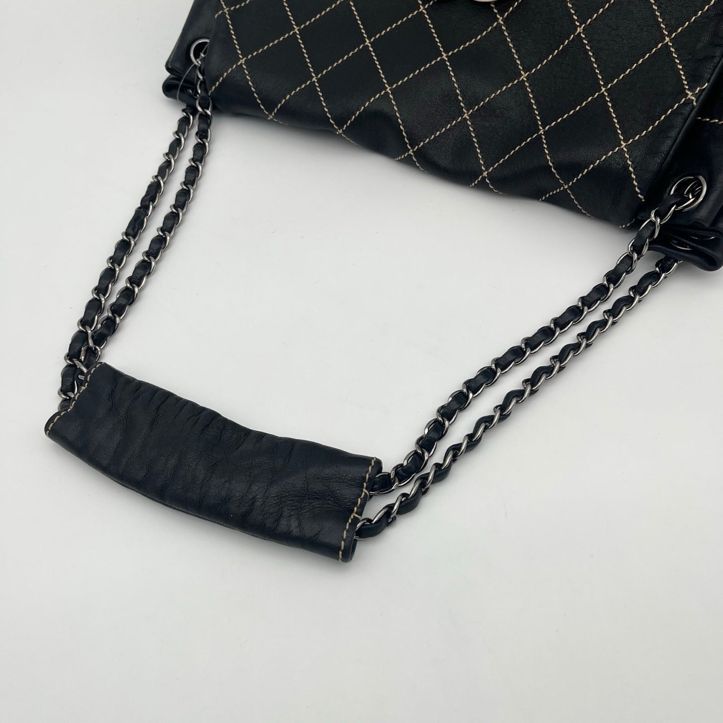 Chanel Black Accordion Wild Stitch Shoulder Bag[Used]