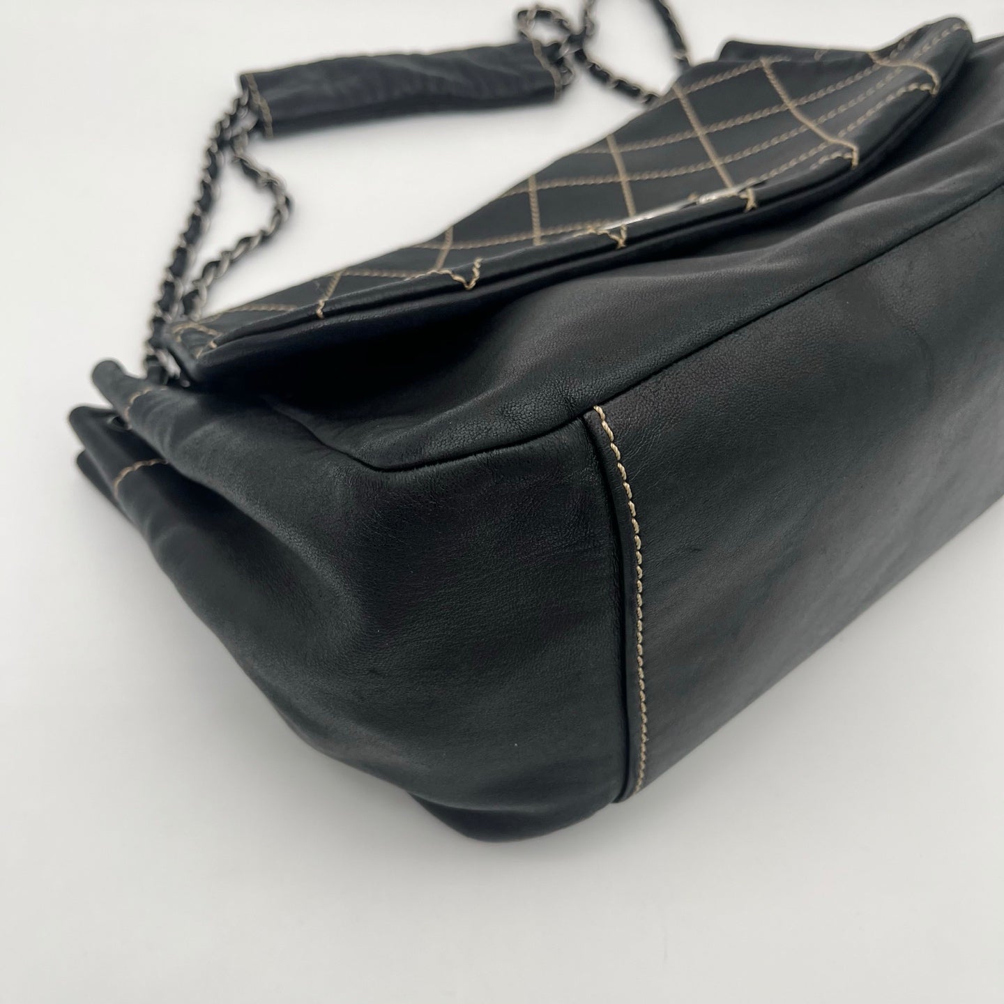 Chanel Black Accordion Wild Stitch Shoulder Bag[Used]