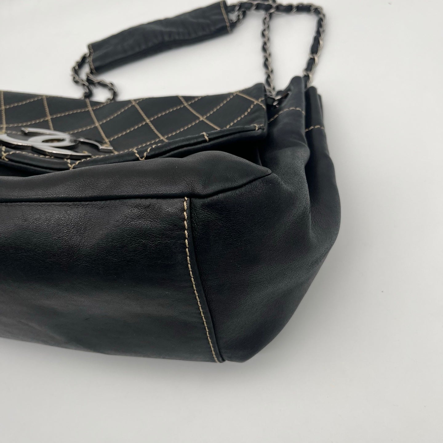 Chanel Black Accordion Wild Stitch Shoulder Bag[Used]