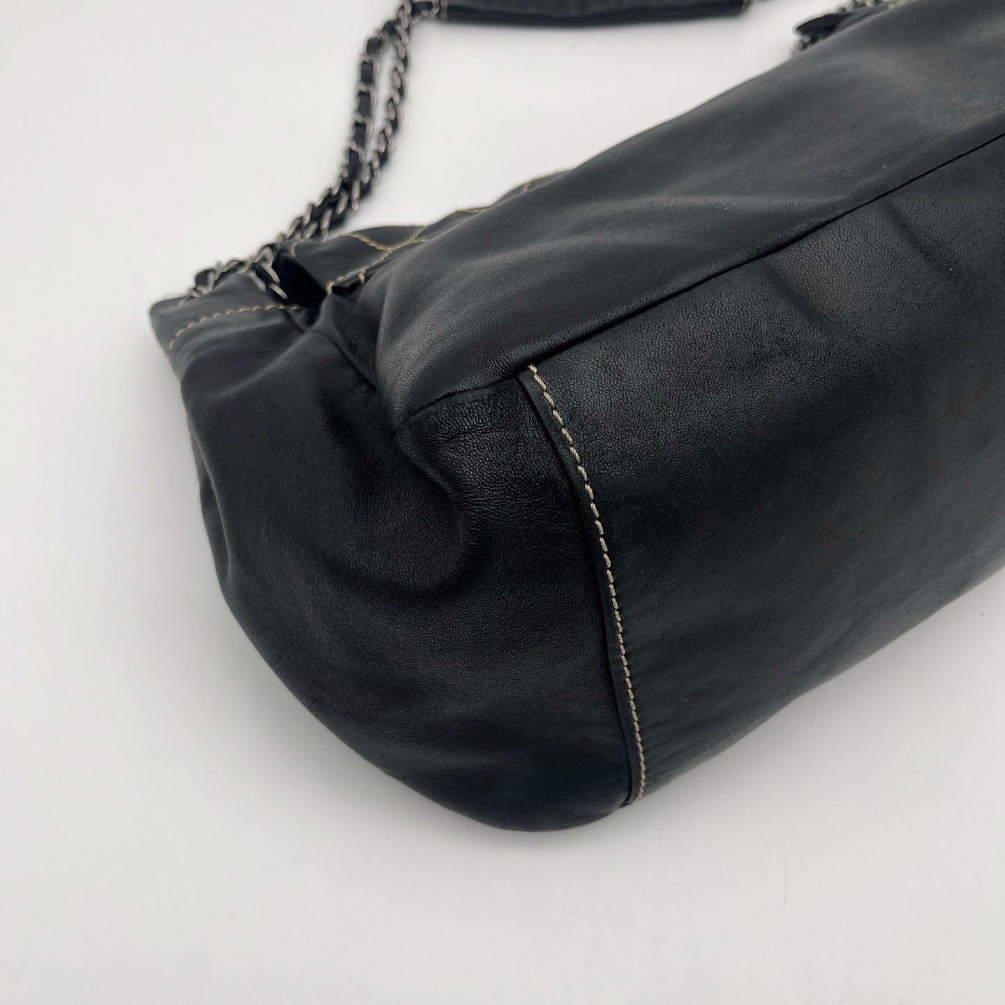 Chanel Black Accordion Wild Stitch Shoulder Bag[Used]