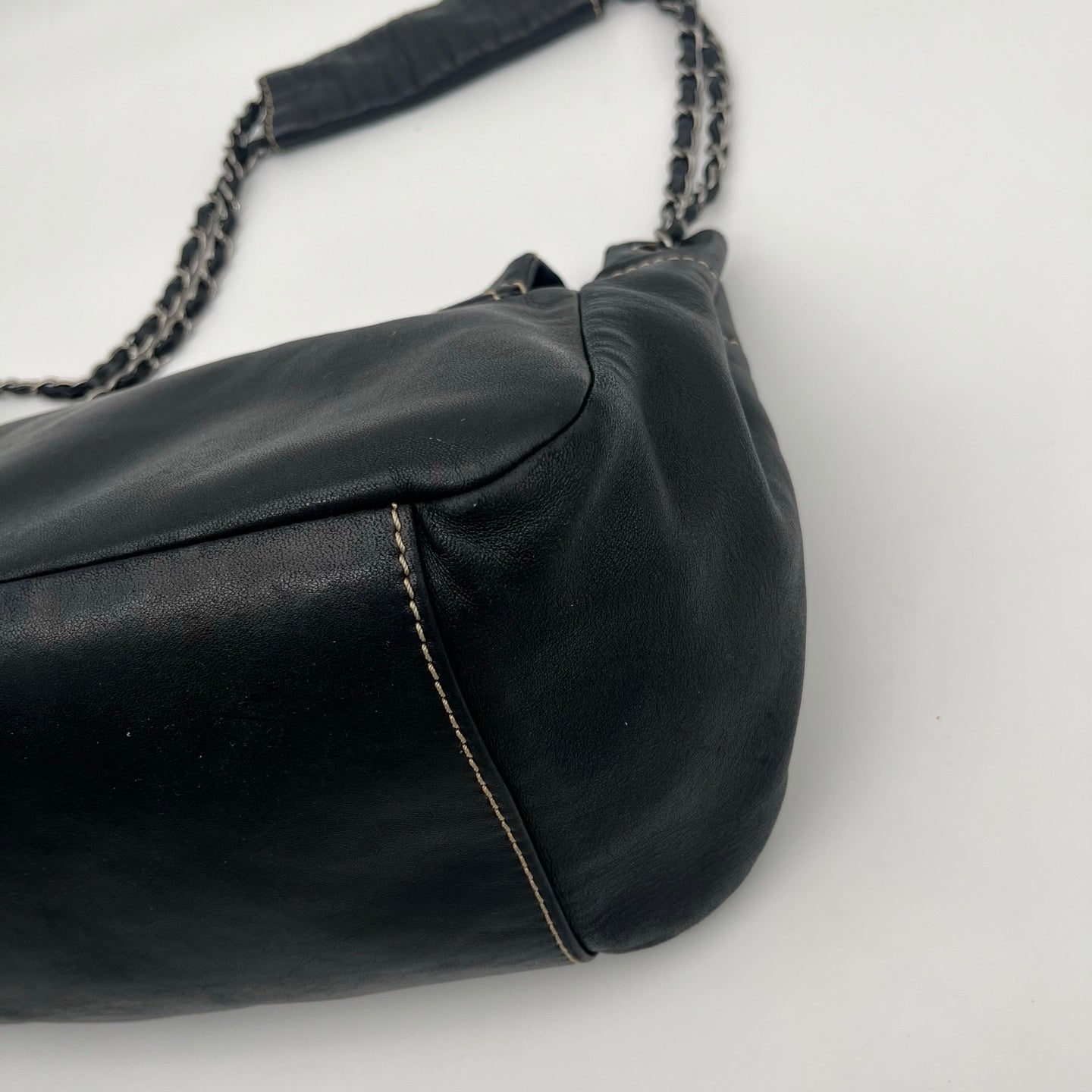 Chanel Black Accordion Wild Stitch Shoulder Bag[Used]