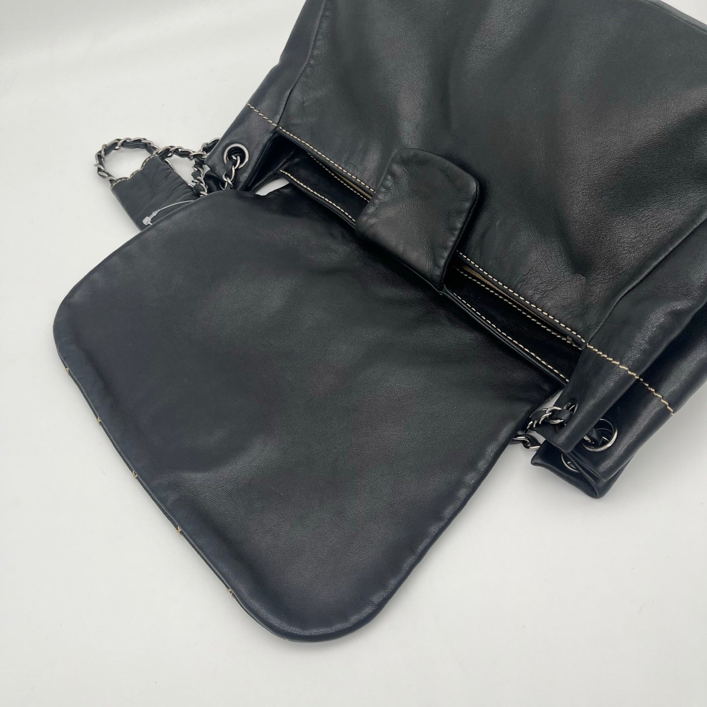 Chanel Black Accordion Wild Stitch Shoulder Bag[Used]