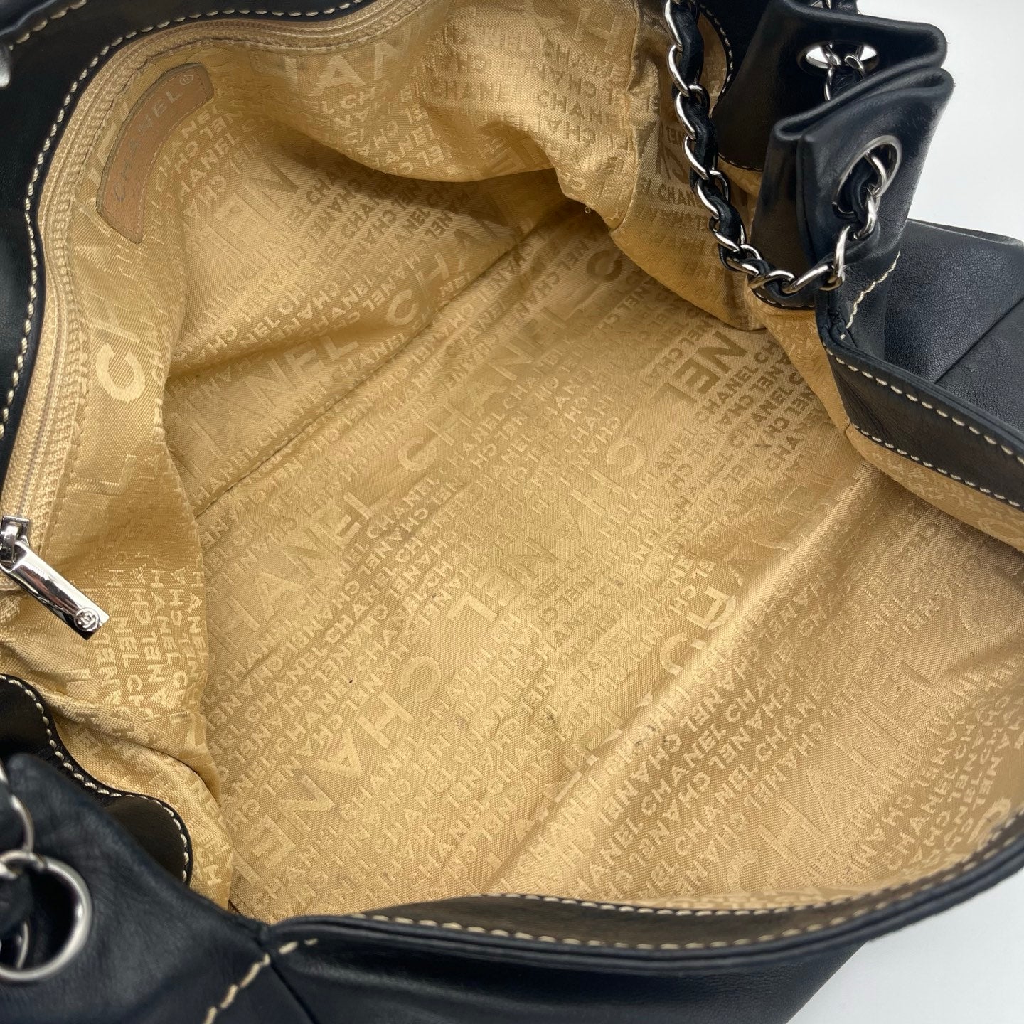 Chanel Black Accordion Wild Stitch Shoulder Bag[Used]