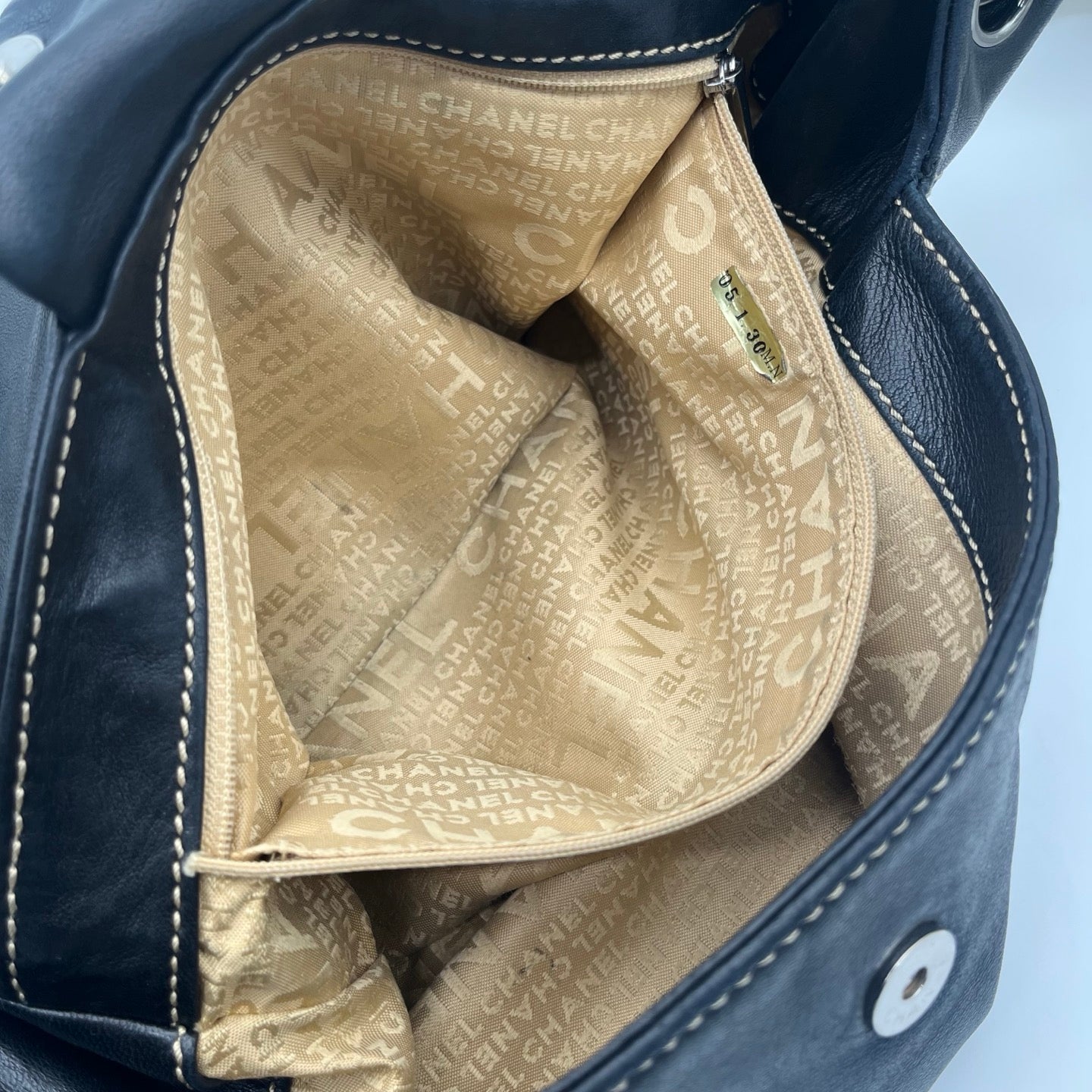 Chanel Black Accordion Wild Stitch Shoulder Bag[Used]