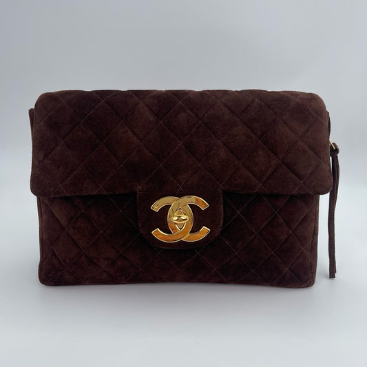 CHANEL Matelasse Brown Suede Backpack[Used]
