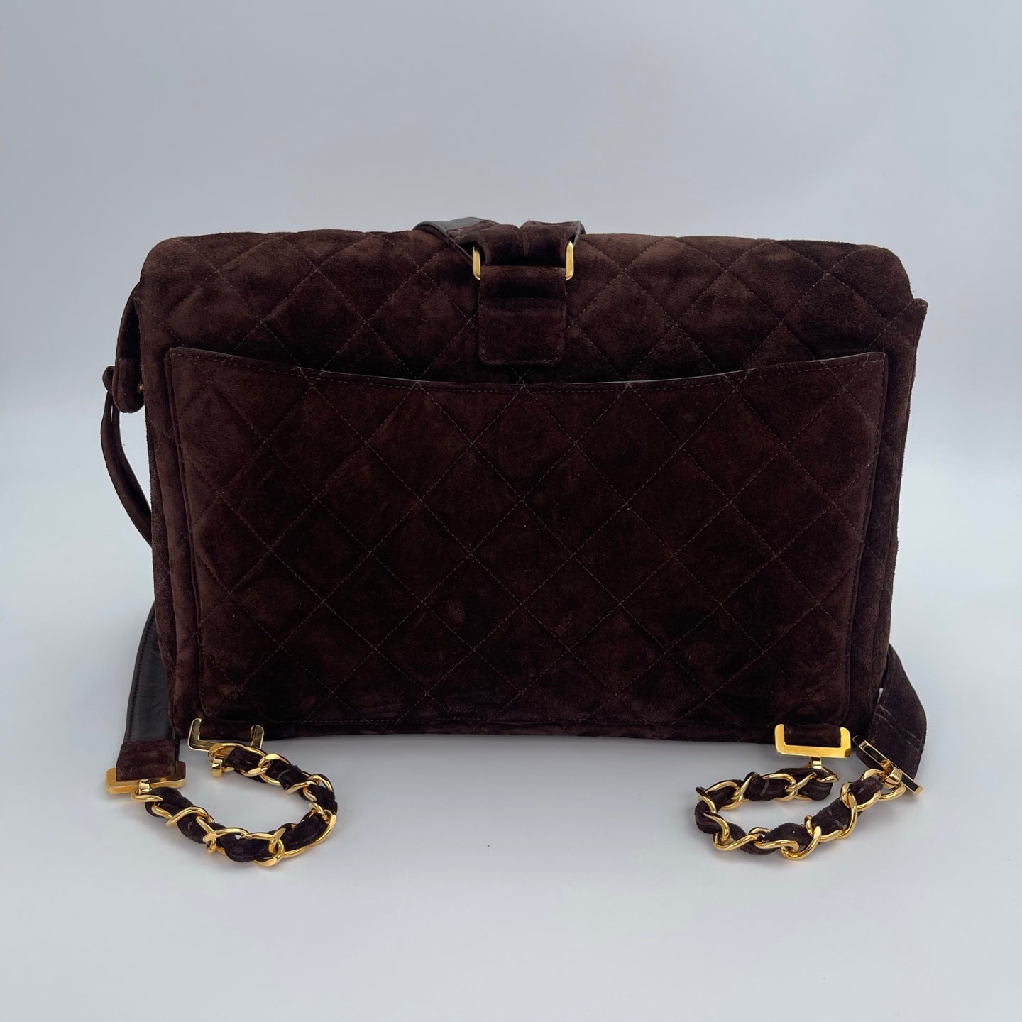 CHANEL Matelasse Brown Suede Backpack[Used]