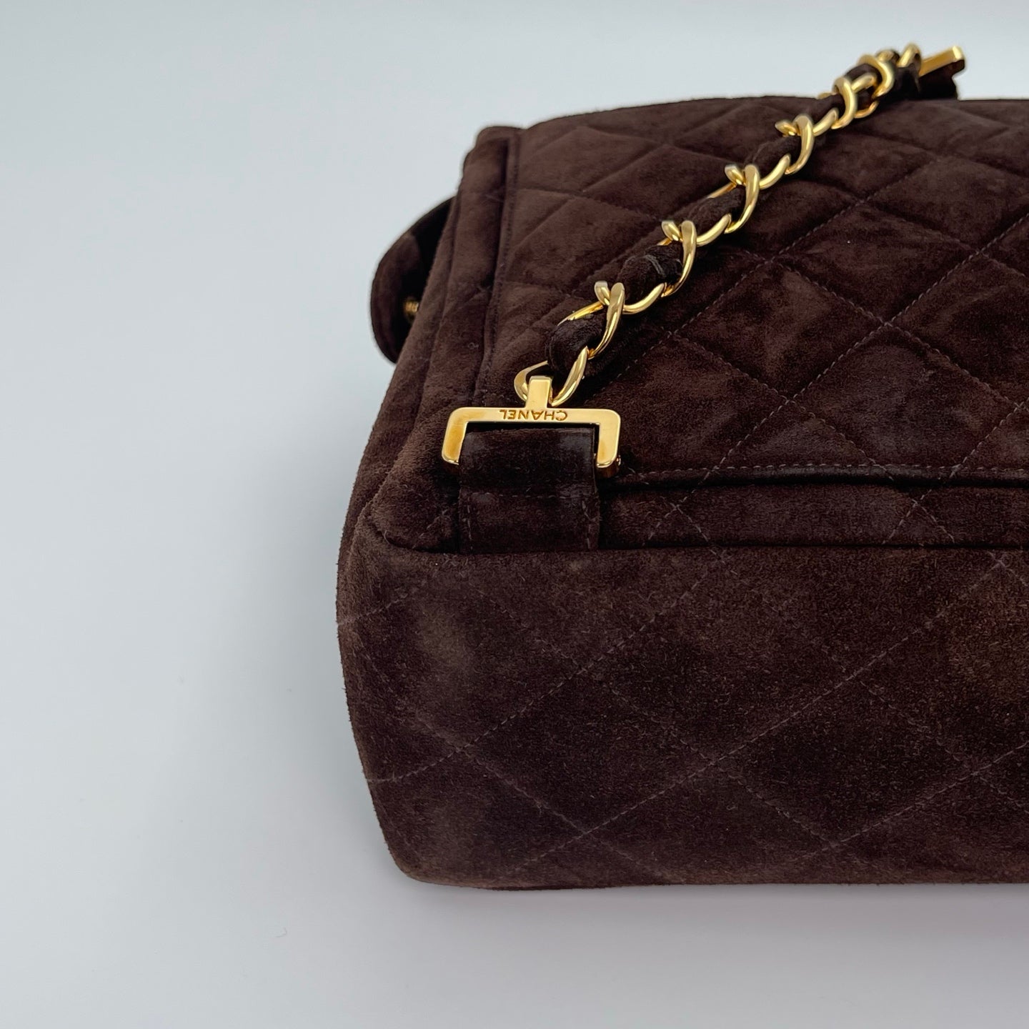 CHANEL Matelasse Brown Suede Backpack[Used]