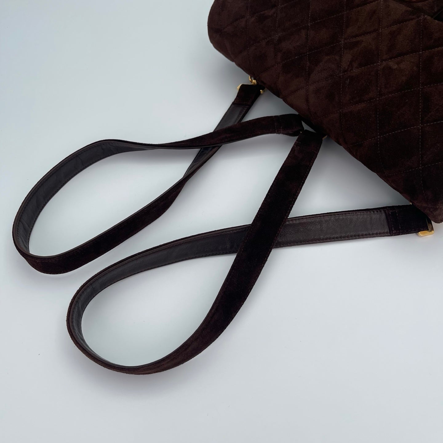 CHANEL Matelasse Brown Suede Backpack[Used]