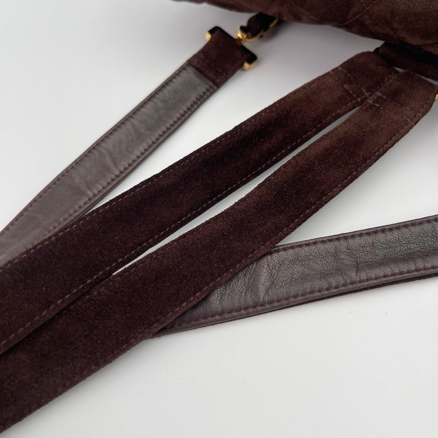 CHANEL Matelasse Brown Suede Backpack[Used]