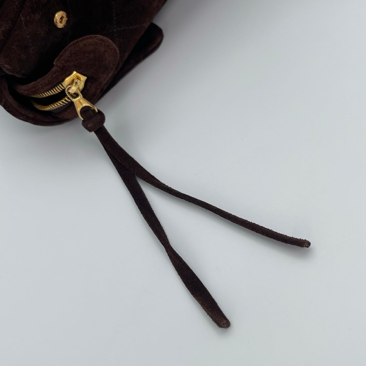 CHANEL Matelasse Brown Suede Backpack[Used]