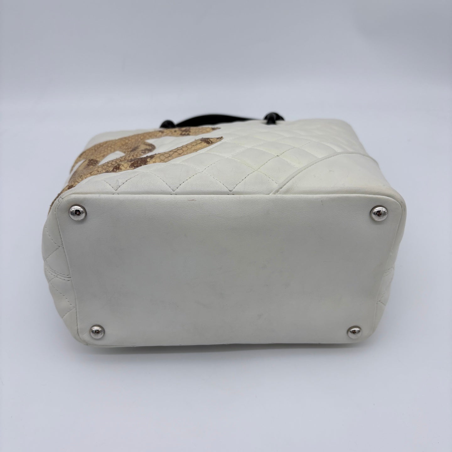 Chanel Ligne Cambon Python Small Tote Bag  [Used]