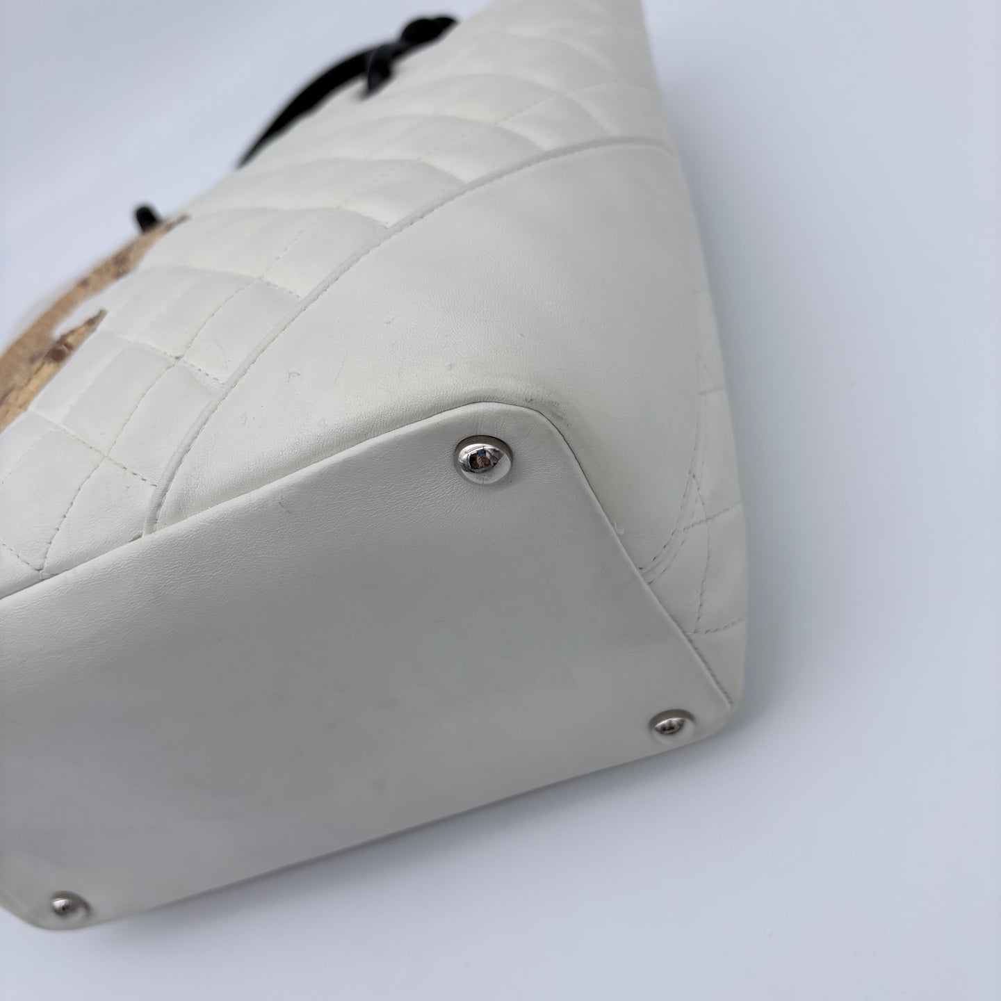 Chanel Ligne Cambon Python Small Tote Bag  [Used]