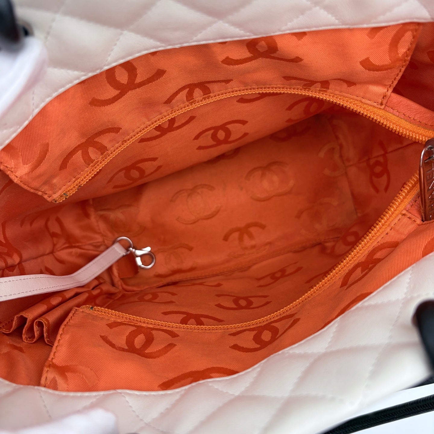 Chanel Ligne Cambon Python Small Tote Bag  [Used]