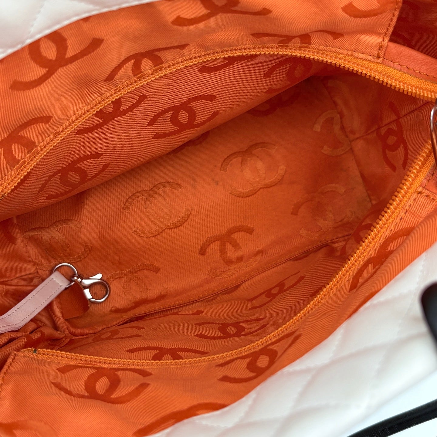 Chanel Ligne Cambon Python Small Tote Bag  [Used]