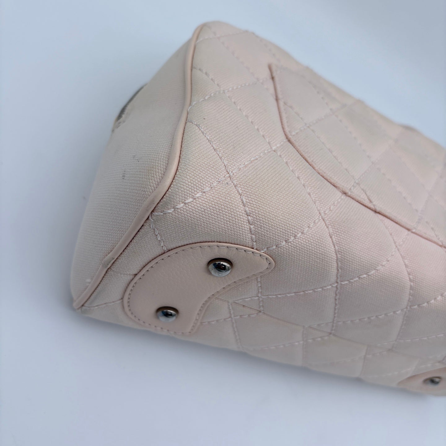 Chanel Canvas & Leather Tassel Bowling Bag Small [Used]