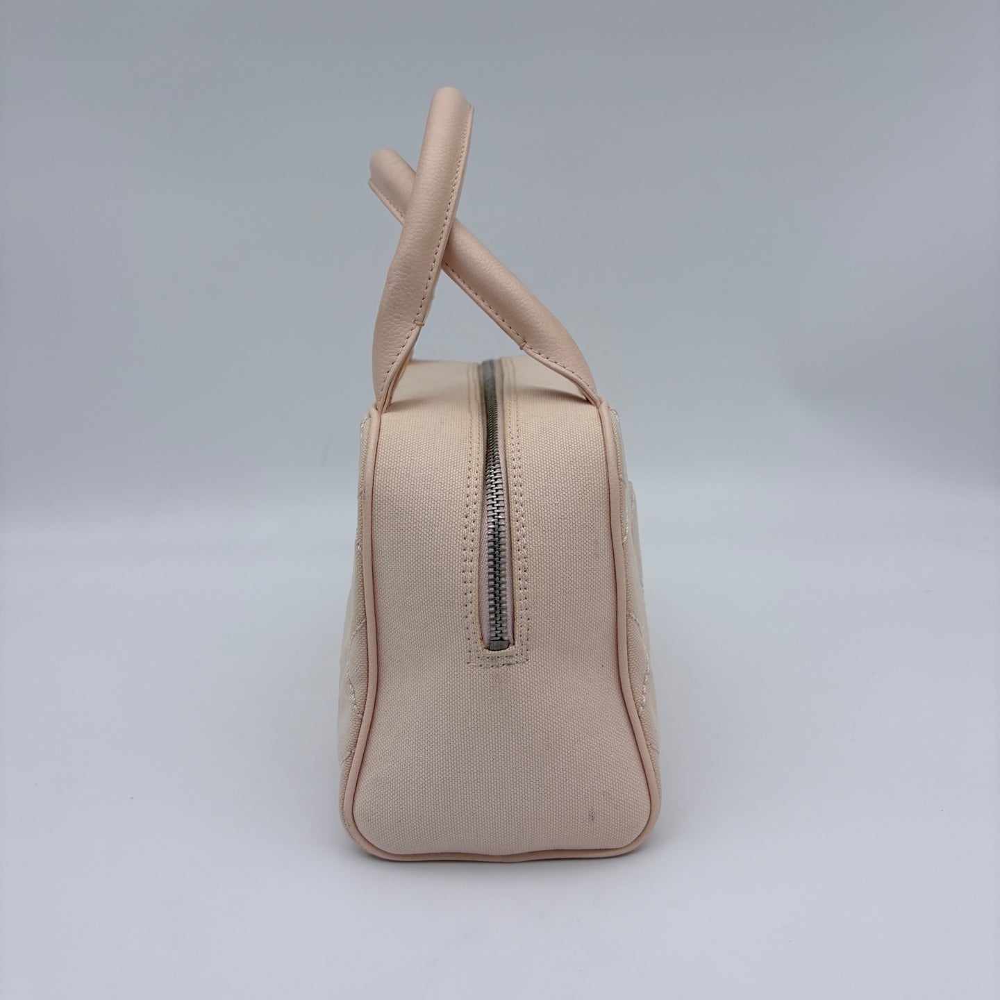 Chanel Canvas & Leather Tassel Bowling Bag Small [Used]