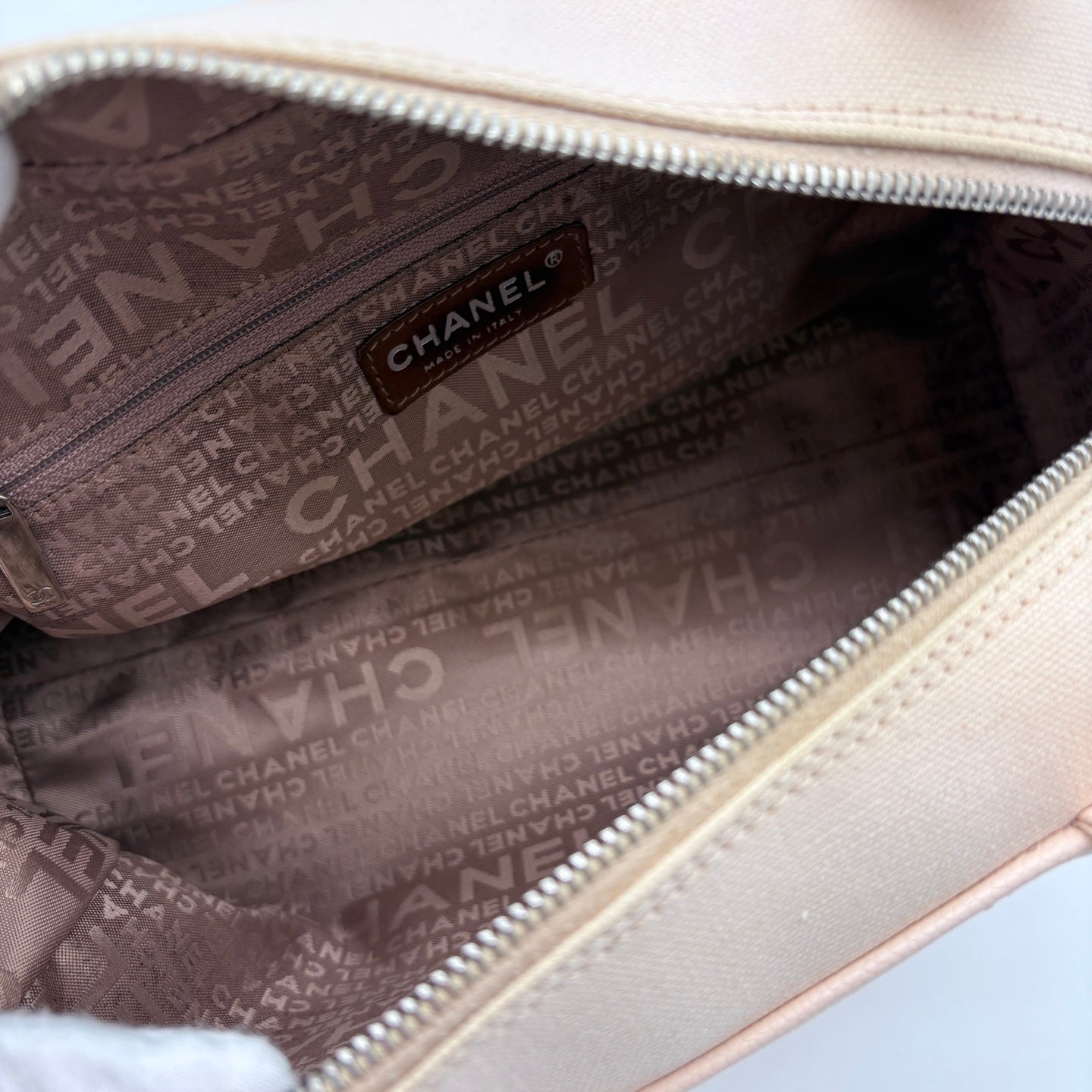 Chanel Canvas & Leather Tassel Bowling Bag Small [Used]