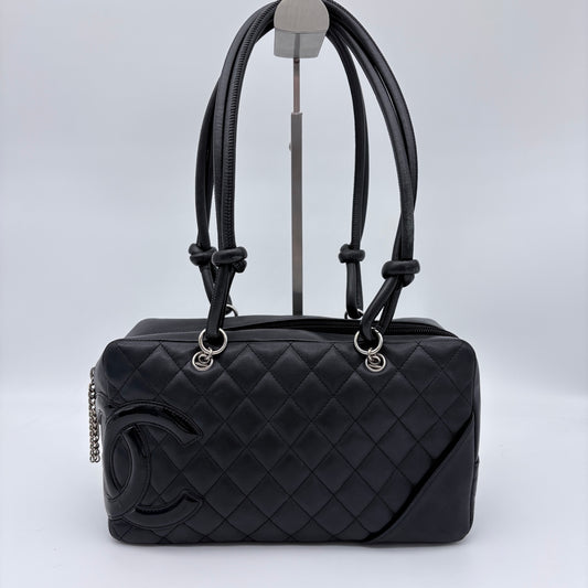 Chanel Cambon So Black Caviar Bowling Bag -Small[Used]