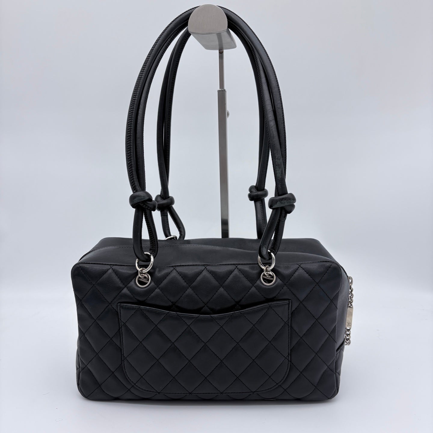 Chanel Cambon So Black Caviar Bowling Bag -Small[Used]