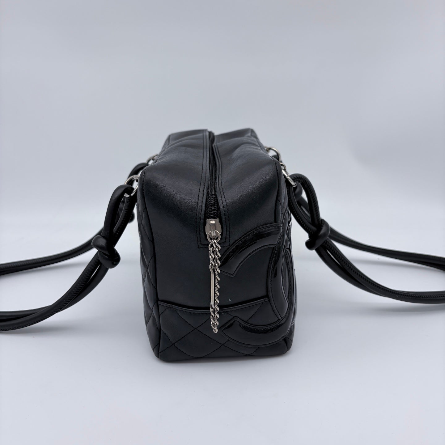 Chanel Cambon So Black Caviar Bowling Bag -Small[Used]