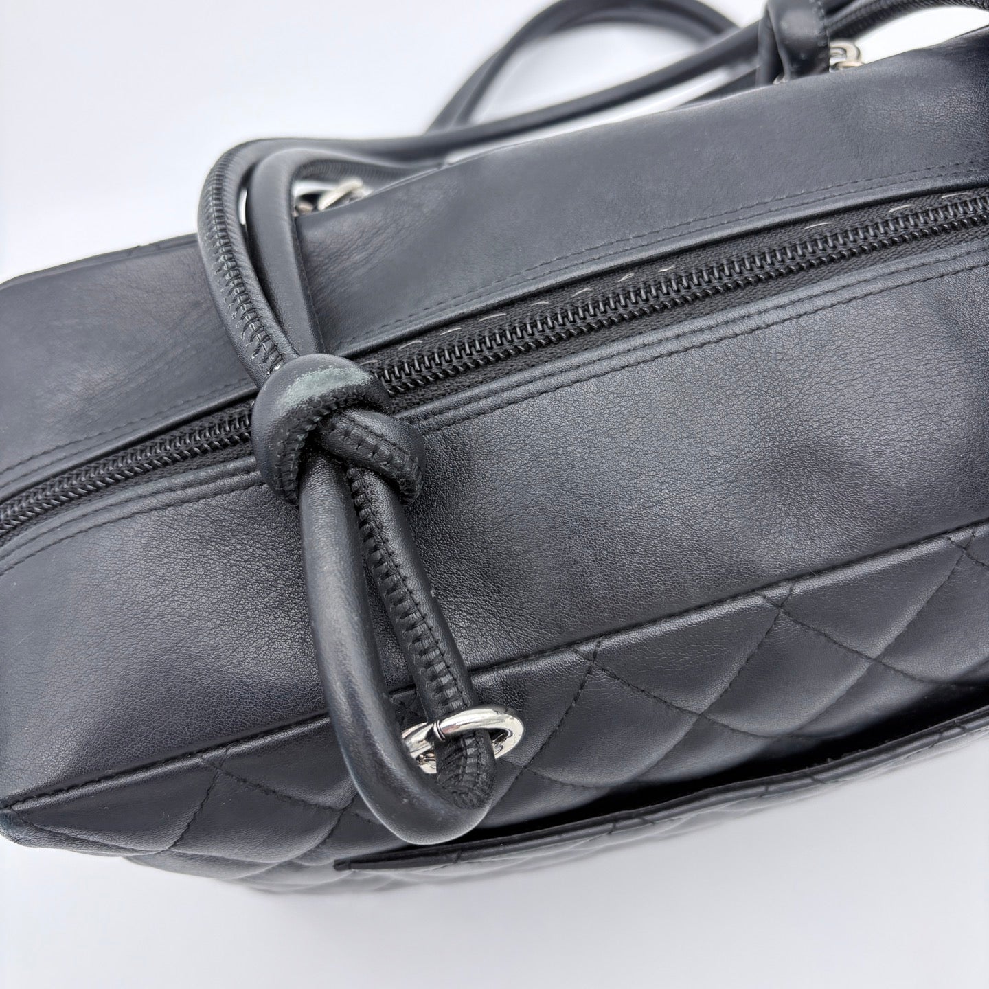 Chanel Cambon So Black Caviar Bowling Bag -Small[Used]