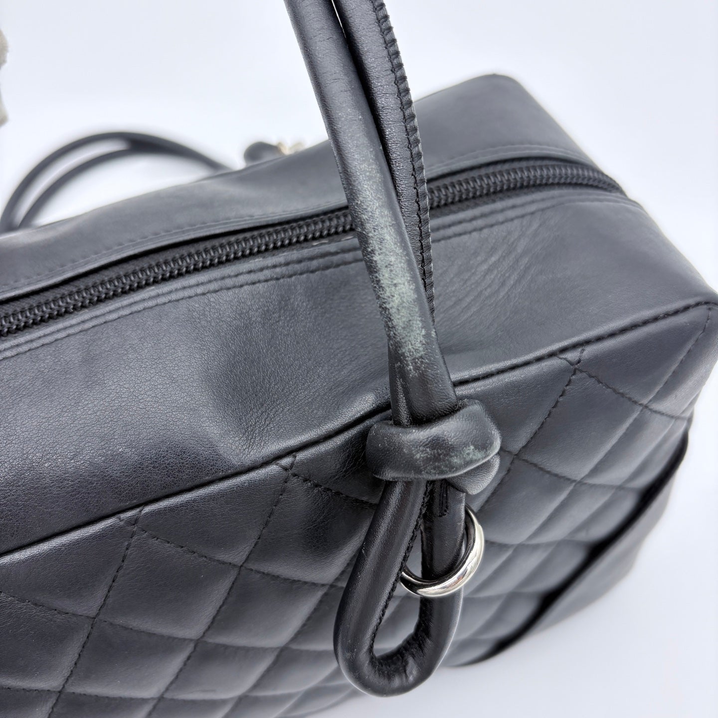 Chanel Cambon So Black Caviar Bowling Bag -Small[Used]