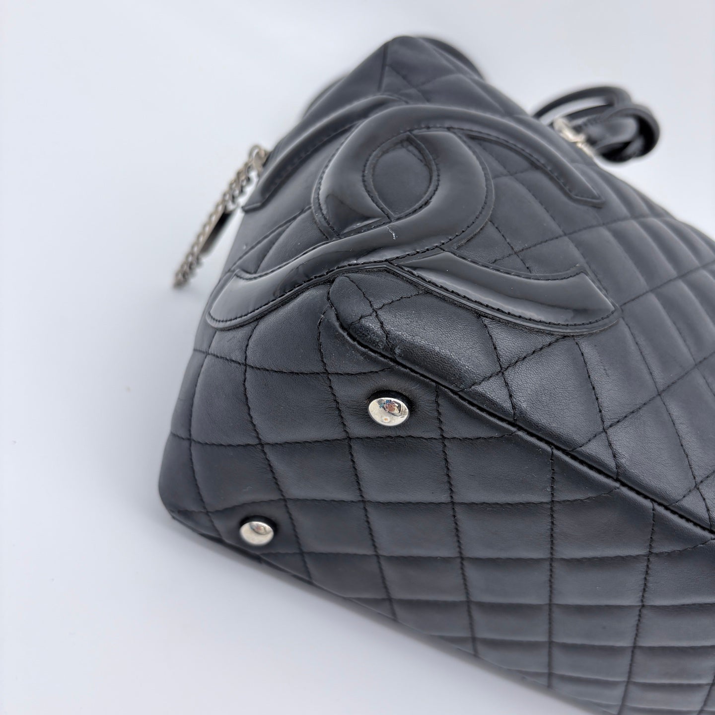 Chanel Cambon So Black Caviar Bowling Bag -Small[Used]