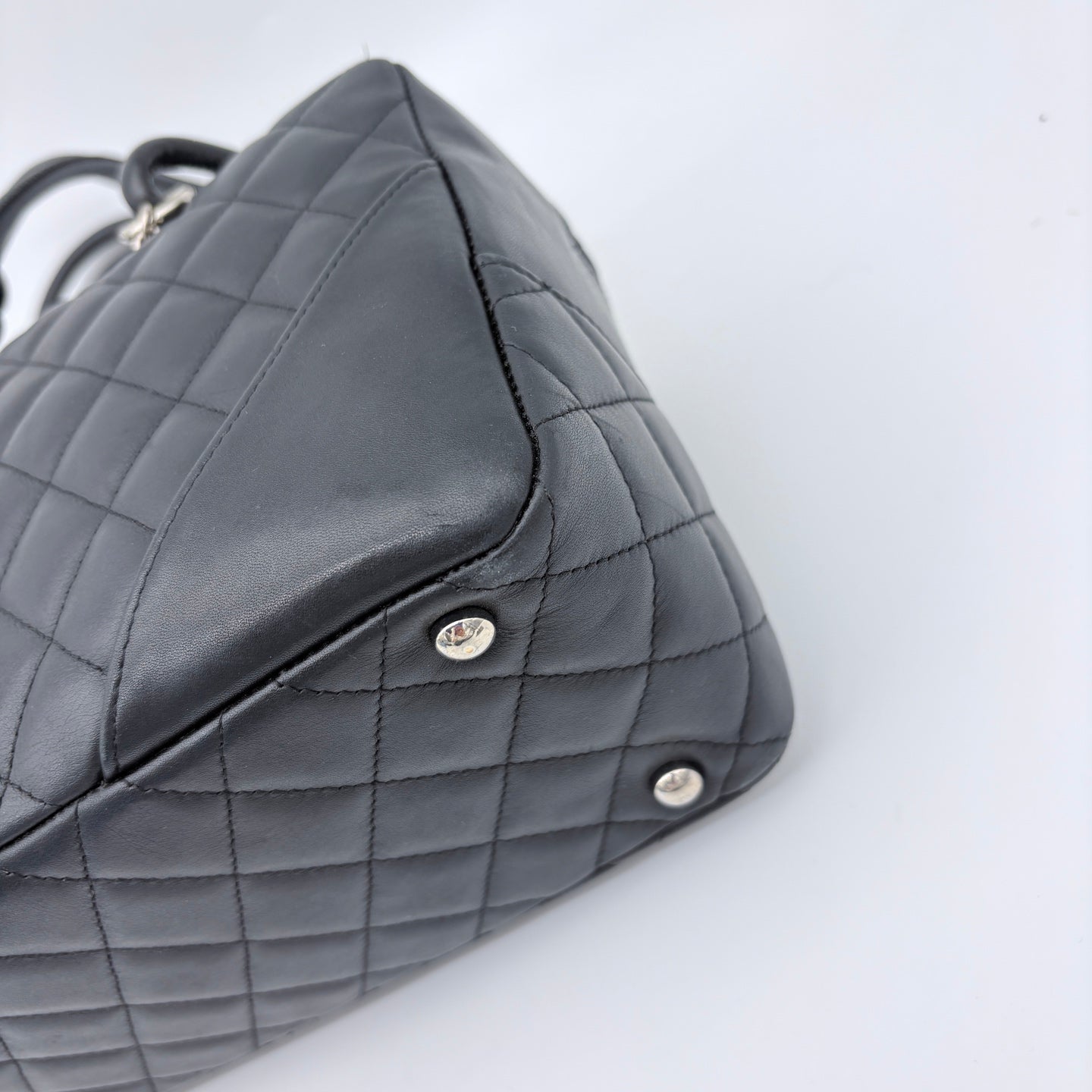 Chanel Cambon So Black Caviar Bowling Bag -Small[Used]