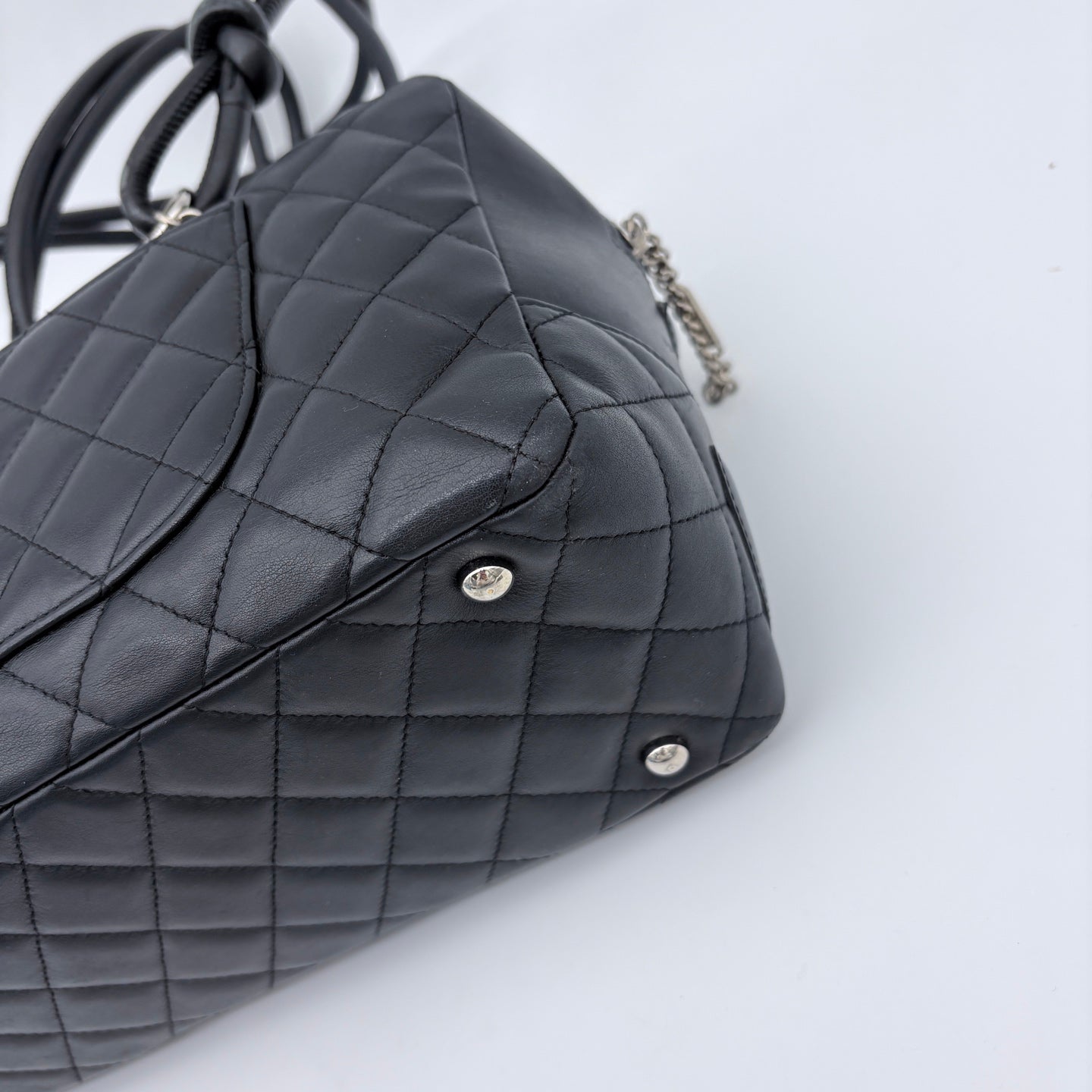 Chanel Cambon So Black Caviar Bowling Bag -Small[Used]