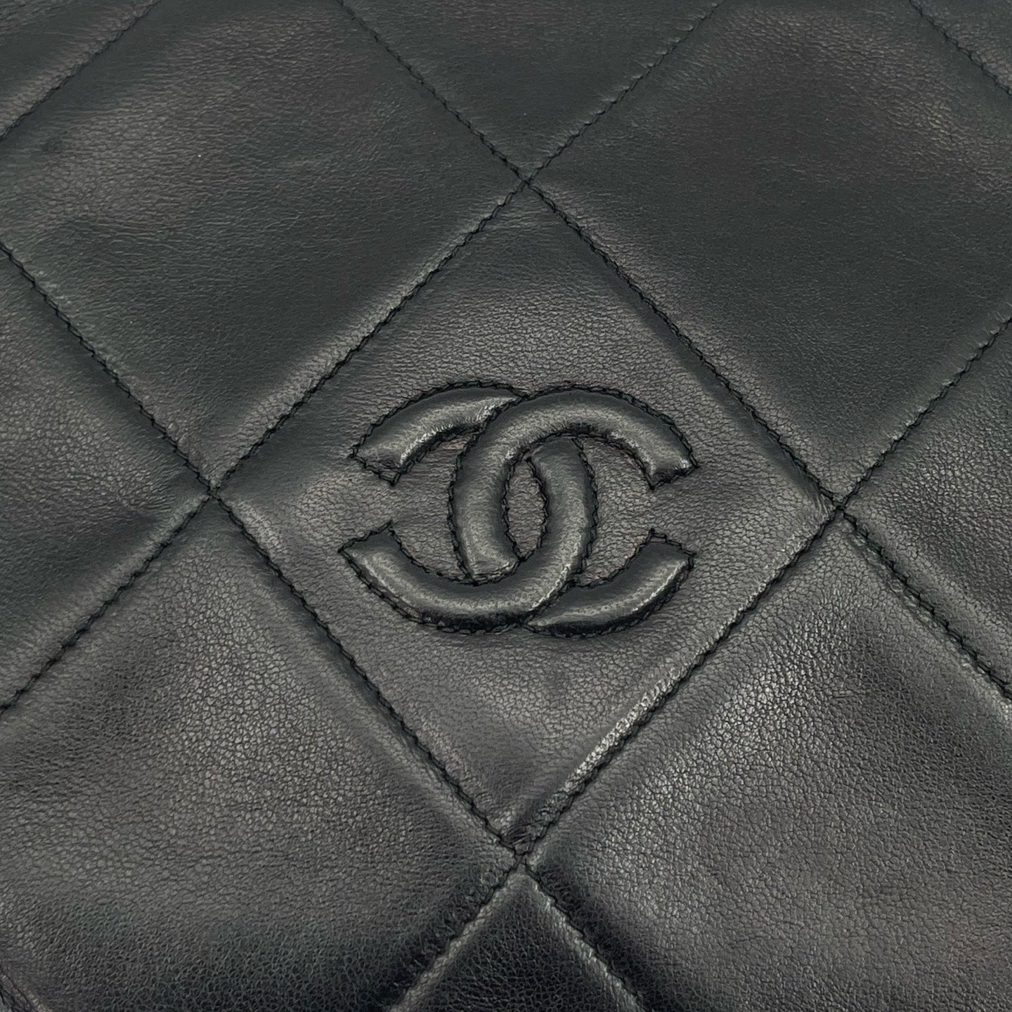 Chanel Lambskin Quilted Camera Bag in Black with Gold Hardware [Used]