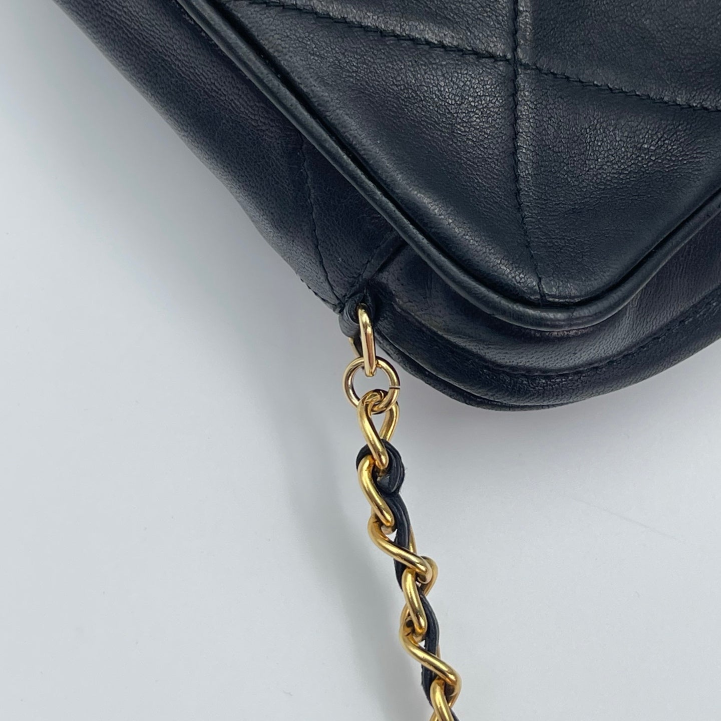 Chanel Lambskin Quilted Camera Bag in Black with Gold Hardware [Used]