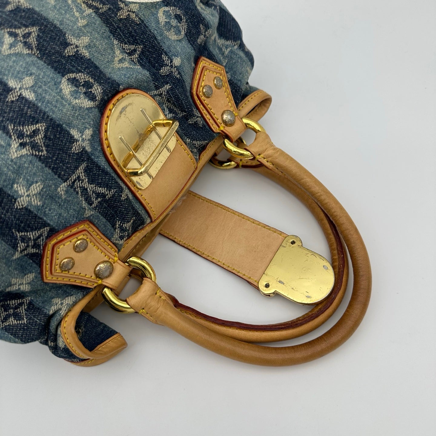 Louis Vuitton Monogram Denim Small Tote Bag [Used]