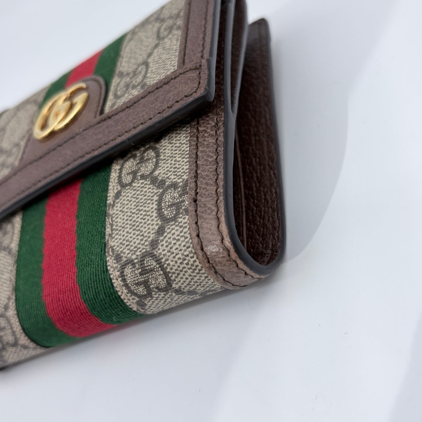 Gucci Ophidia GG Supreme Flap Wallet [Used]