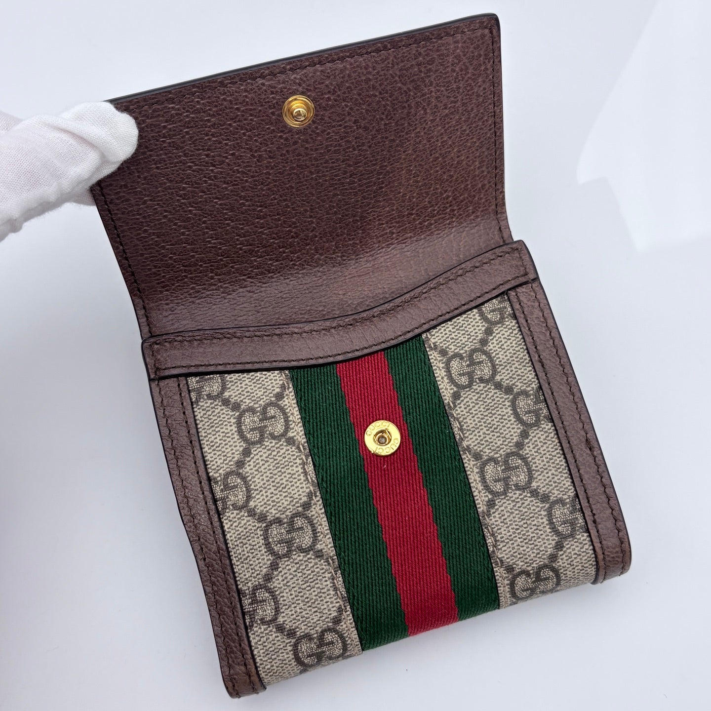 Gucci Ophidia GG Supreme Flap Wallet [Used]