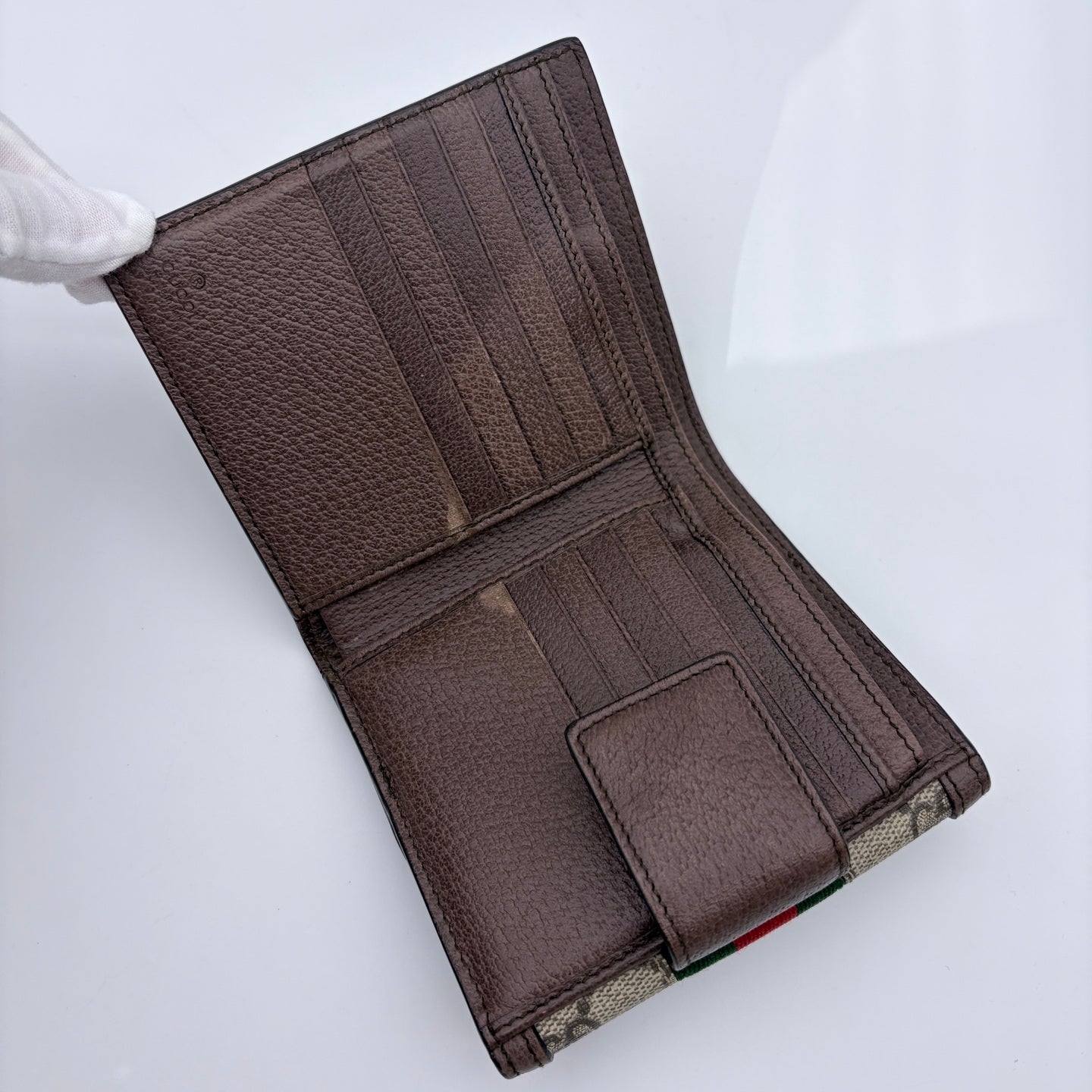 Gucci Ophidia GG Supreme Flap Wallet [Used]